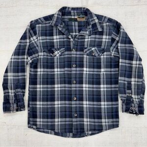 Men's Field and Stream Blue Plaid Flannel Shirt